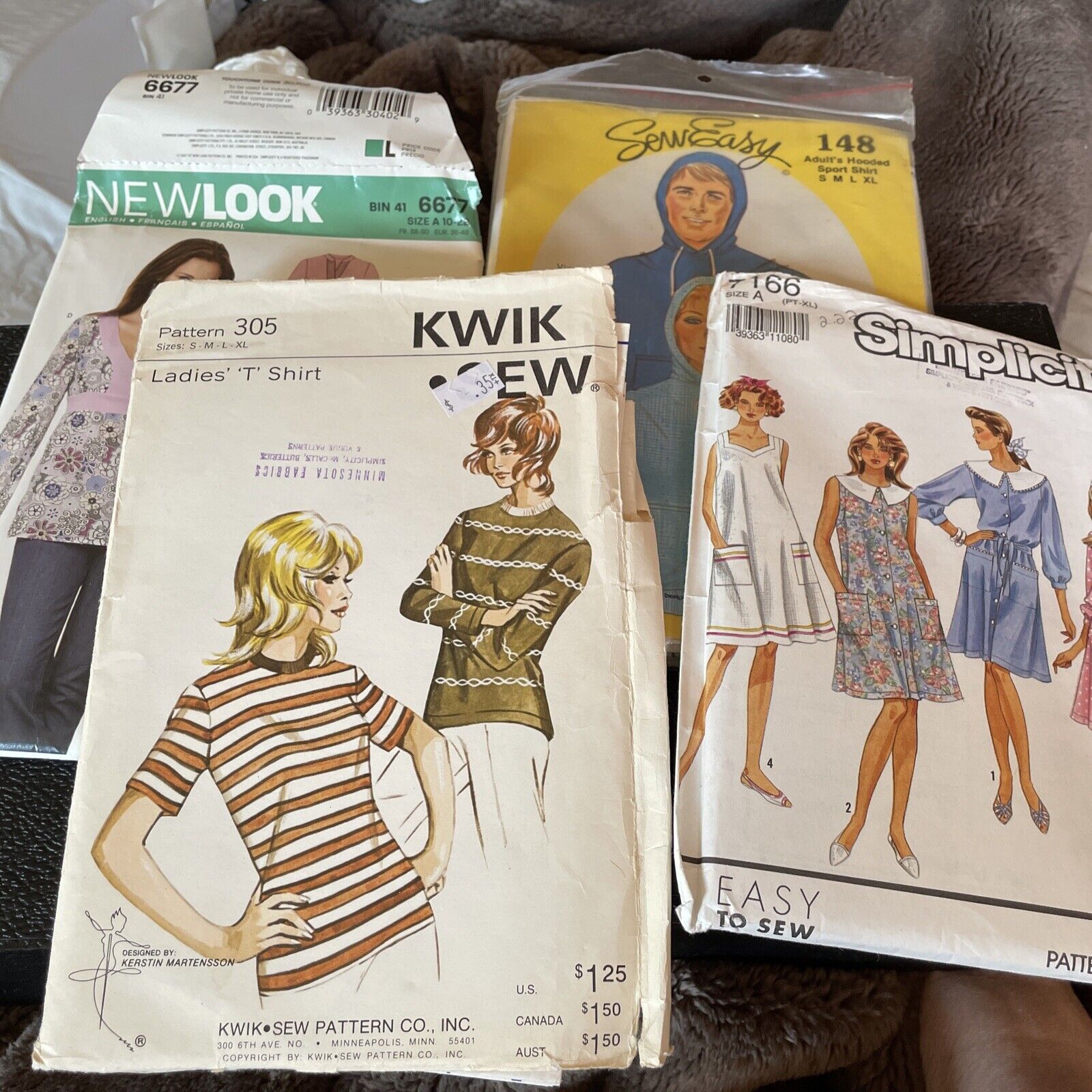 Vintage Sewing Patterns Lot of 4 Retro 1940s 1930s 1960s 1950s