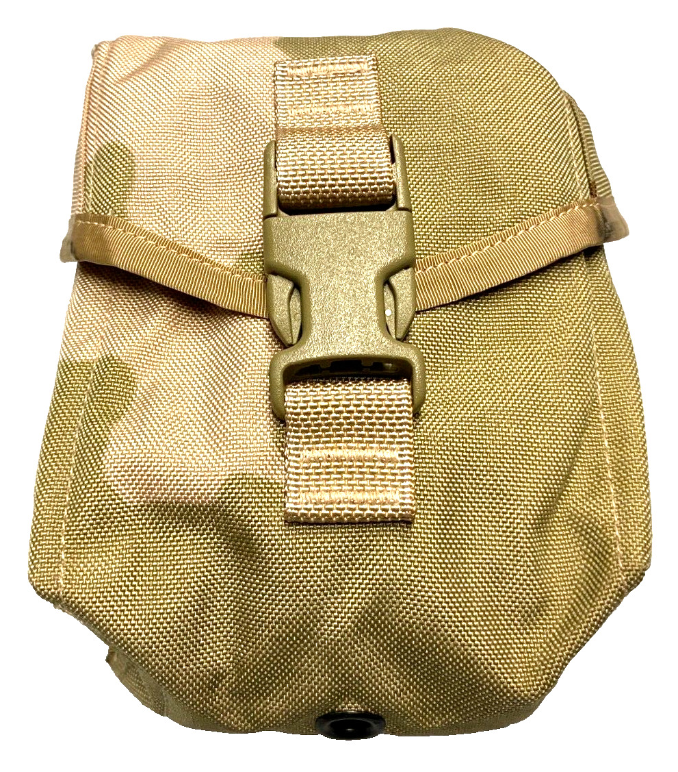 USGI Military MOLLE 100 RD 3-Color Desert Utility Saw Gunners Pouch USA Made NEW