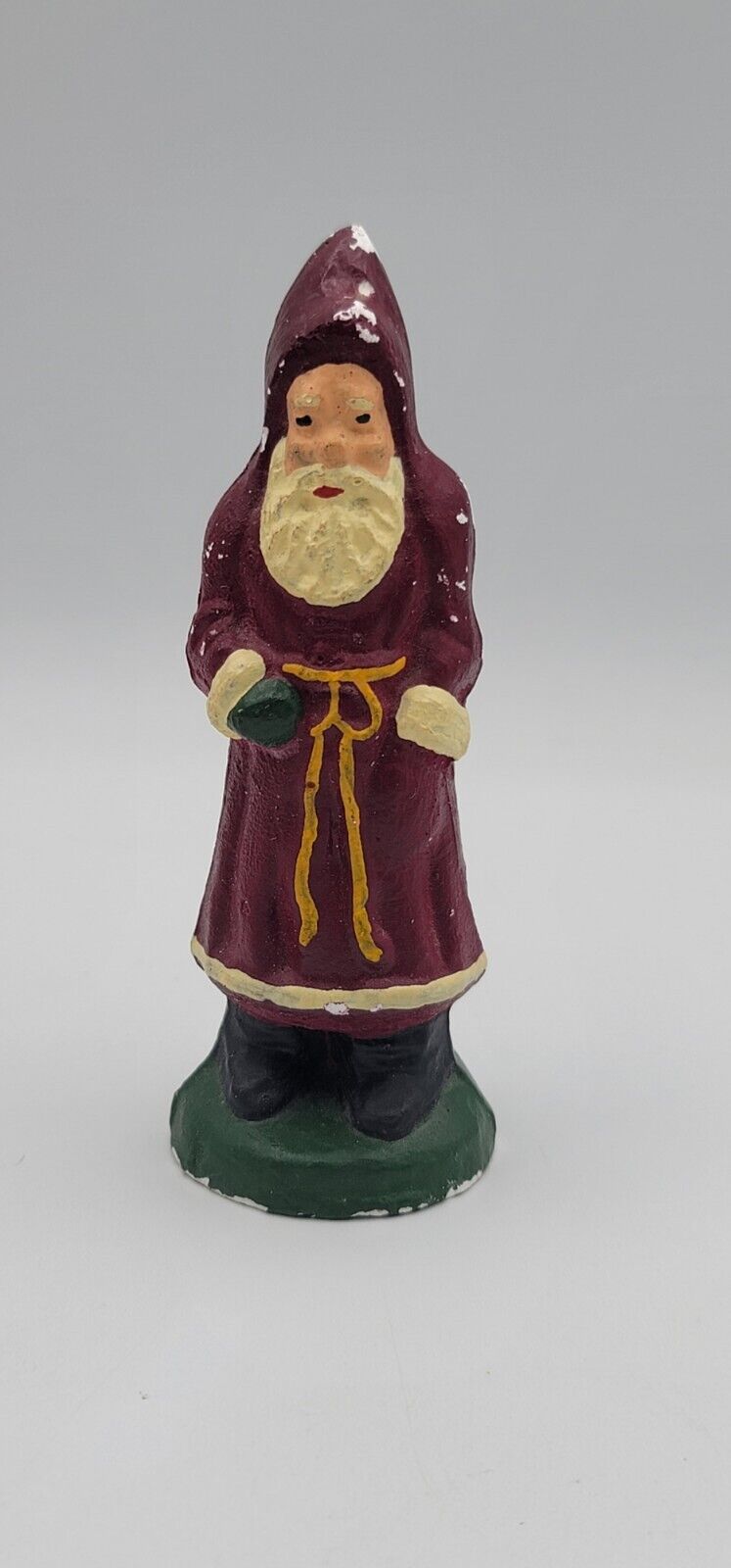 Antique German Santa Claus Chalkware Belsnickel Germany Christmas Figurine