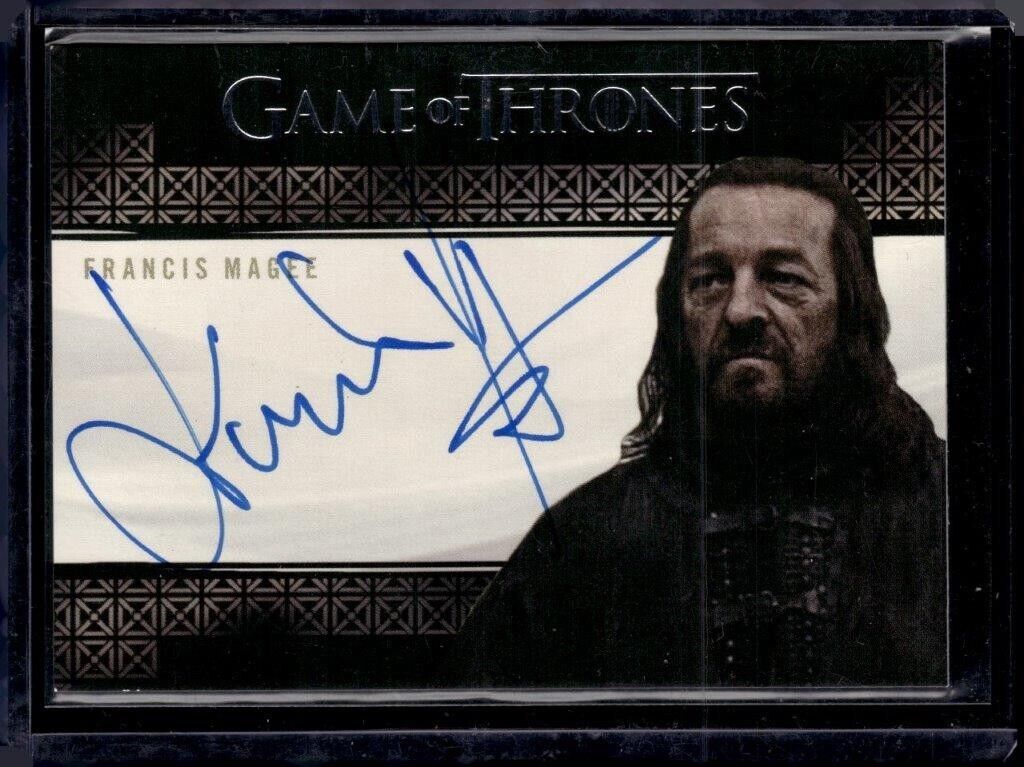 2020 Rittenhouse Game of Thrones Valyrian Steel Francis Magee Autograph