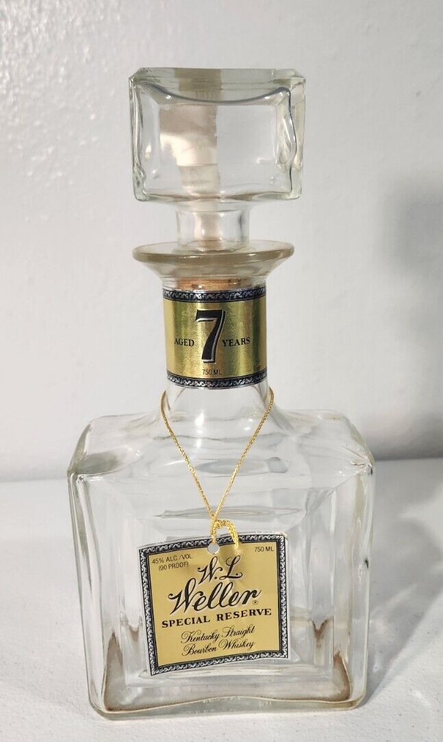Vintage W.L. Weller Special Reserve Bourbon Empty Bottle 