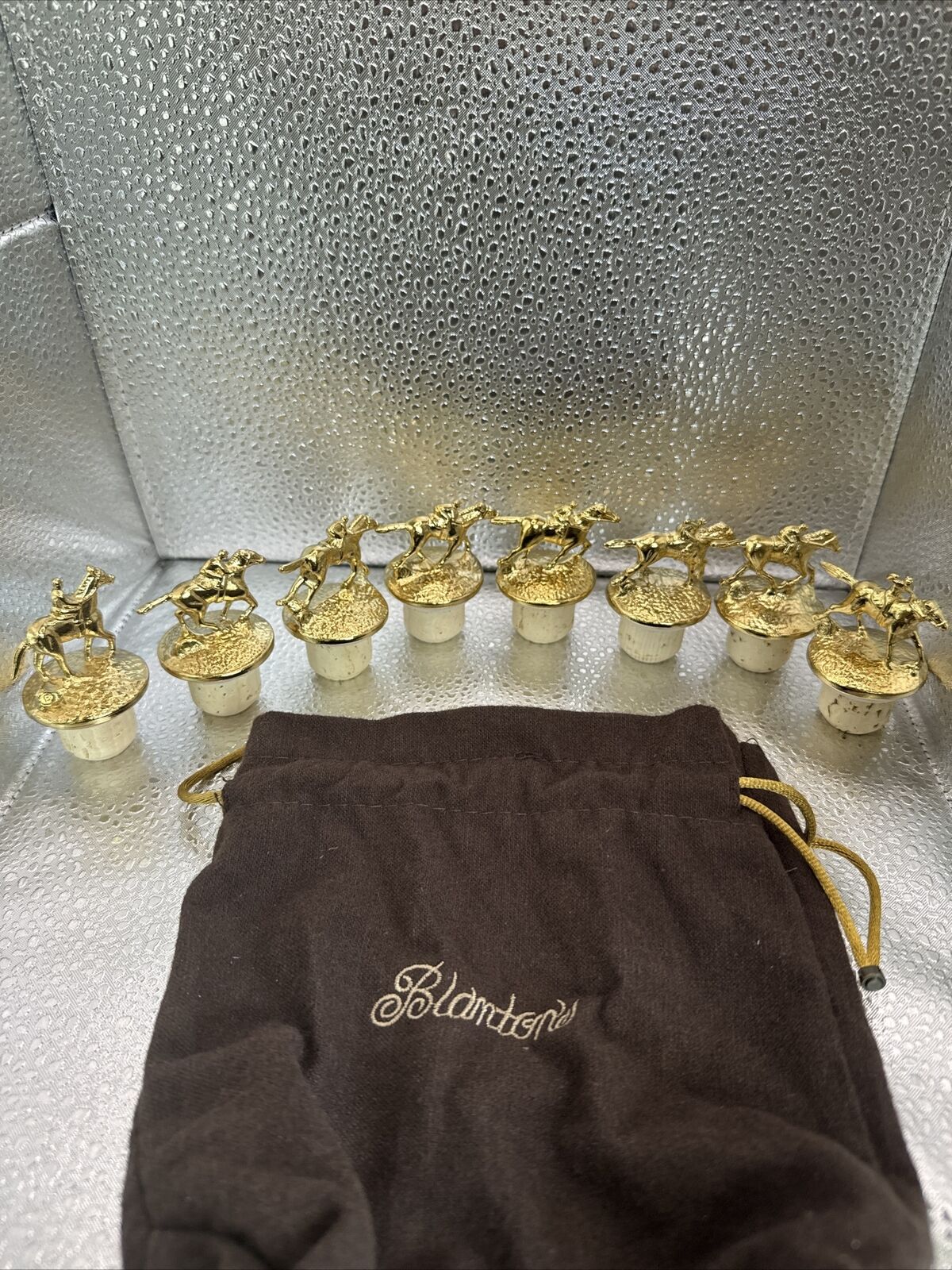 Limited Edition - Blanton's Bourbon Complete Set of 8 Gold Stoppers