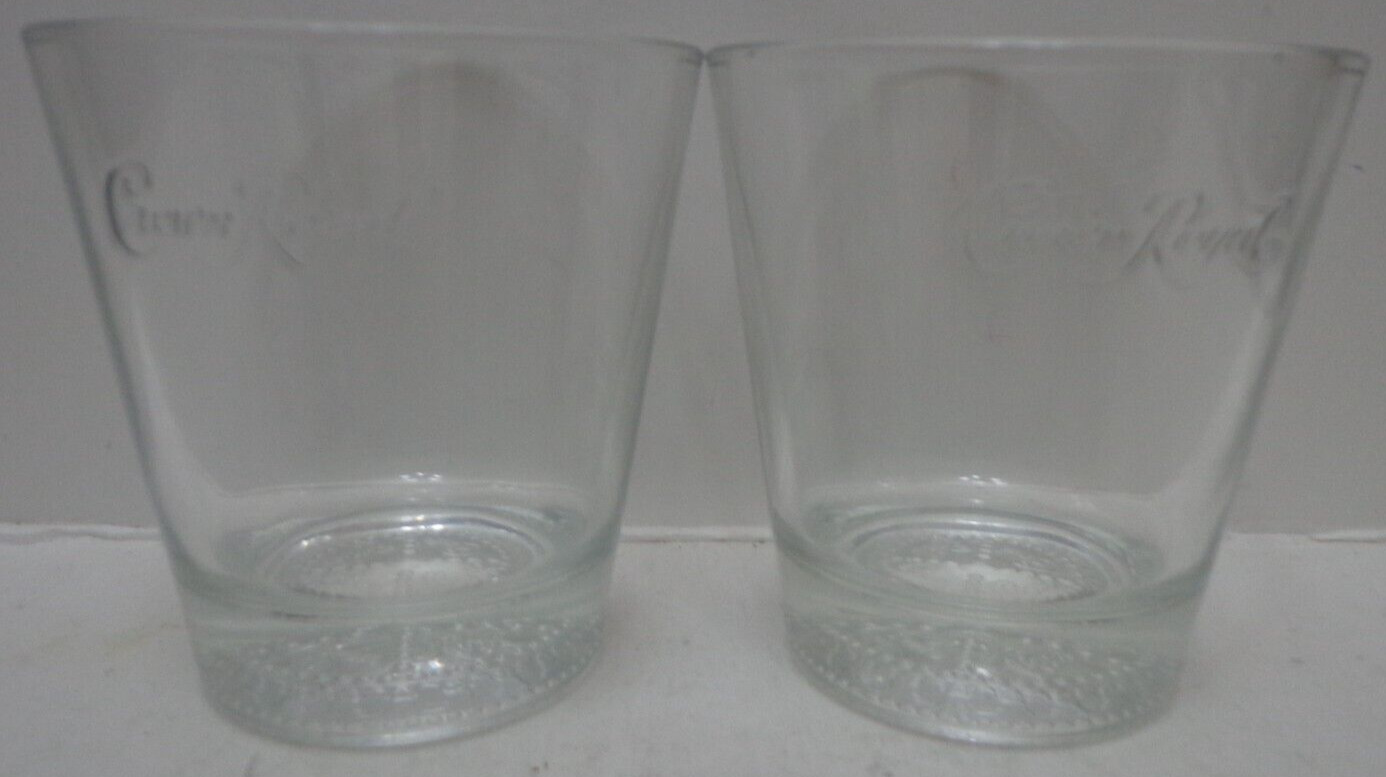 Vintage Crown Royal Drinking Glasses Set of 2