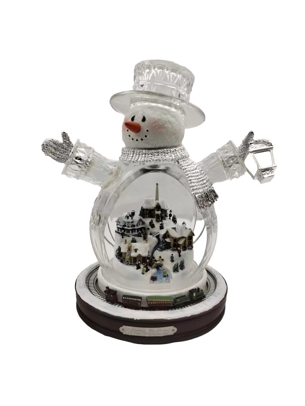 Thomas Kinkade Masterpiece Edition White Christmas Snowman Motion Train