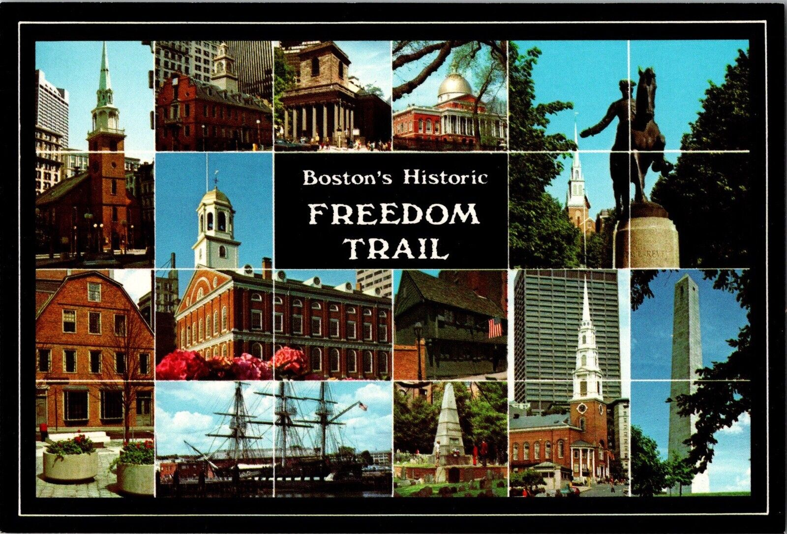 Massachusetts Postcard: Boston Historic Freedom Trail