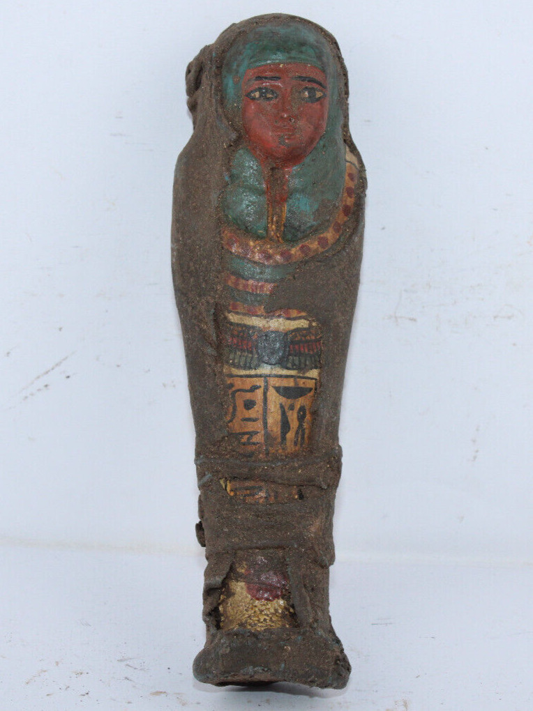 RARE ANCIENT EGYPTIAN ANTIQUE Wood Royal Mummifid Ushabti After Life Servant