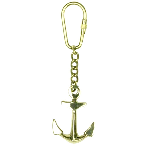 Vintage Style Solid Brass Ship Anchor Key Chain Nautical Key Ring Best For Gift