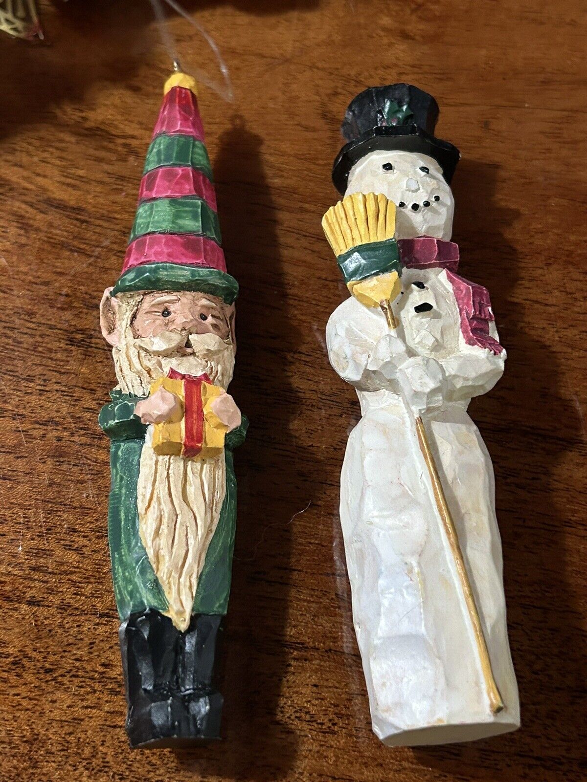 2 Vintage Avon Gift Set Collection Christmas Craft Ornaments Santa Snowman
