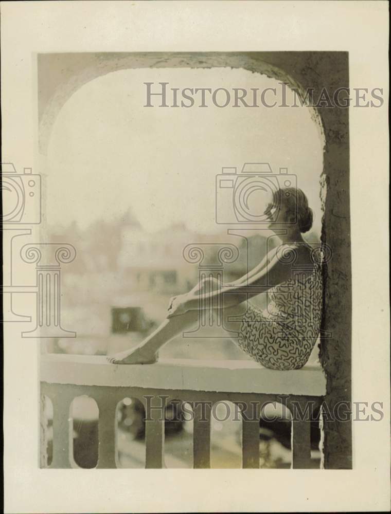 1924 Press Photo Mildred Burch, bathing beauty contest winner in Miami, Florida.