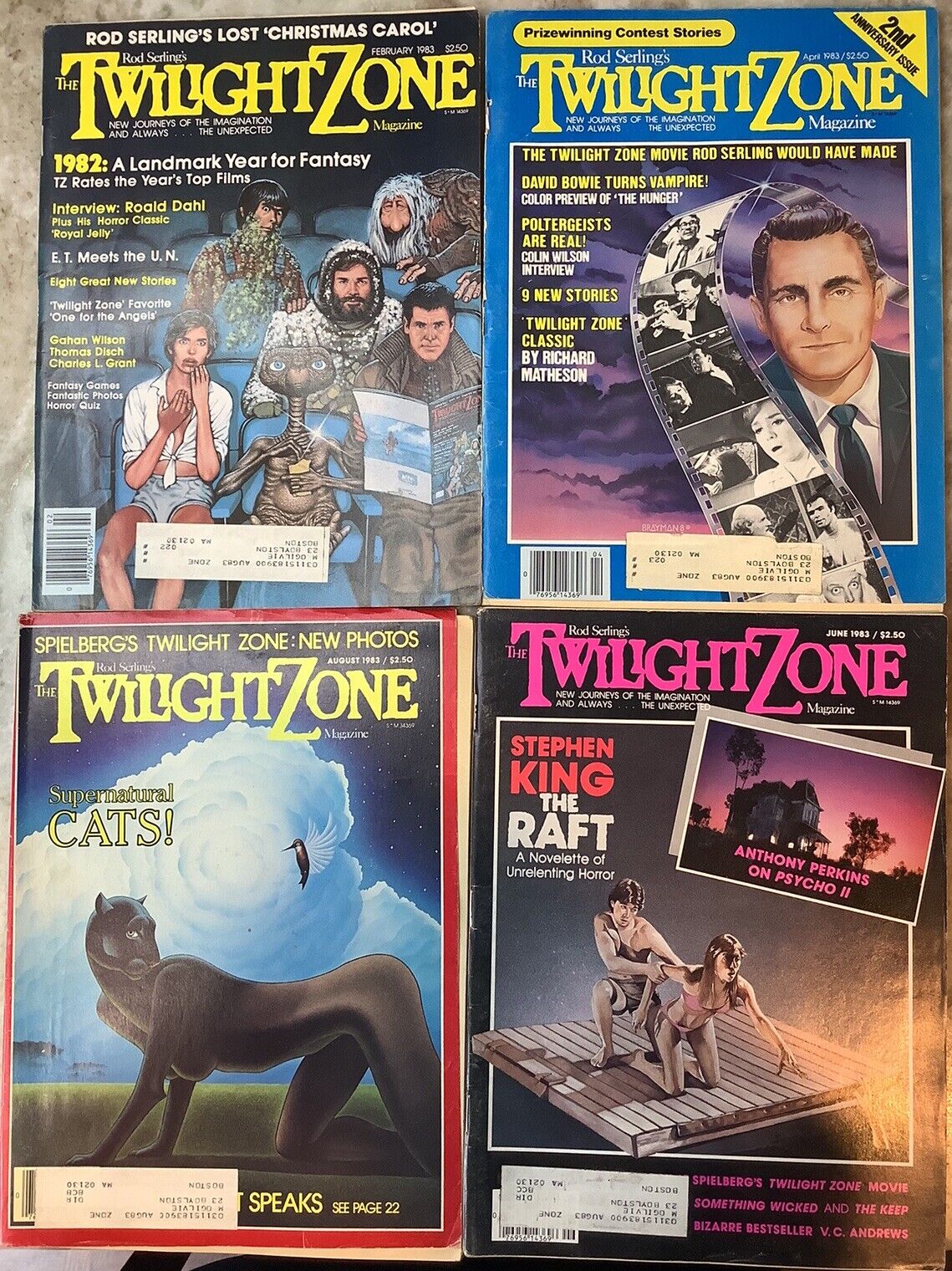 Rod Serling’s Twilight Zone: Feb./ April / June / Aug. 1983 Magazines