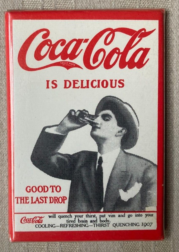 Vintage Coca-Cola Is Delicious Soda Memorabilia Small Pocket Mirror