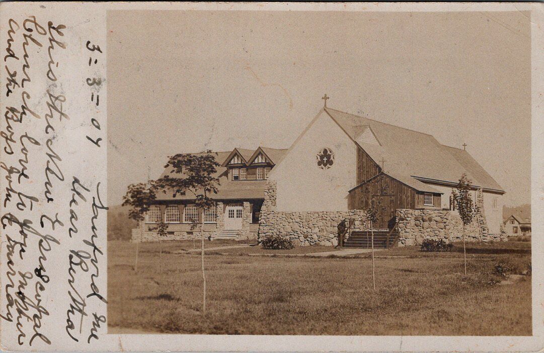 1907, Episcopal Church, SANFORD, Maine Real Photo Postcard - F.C. Philpot