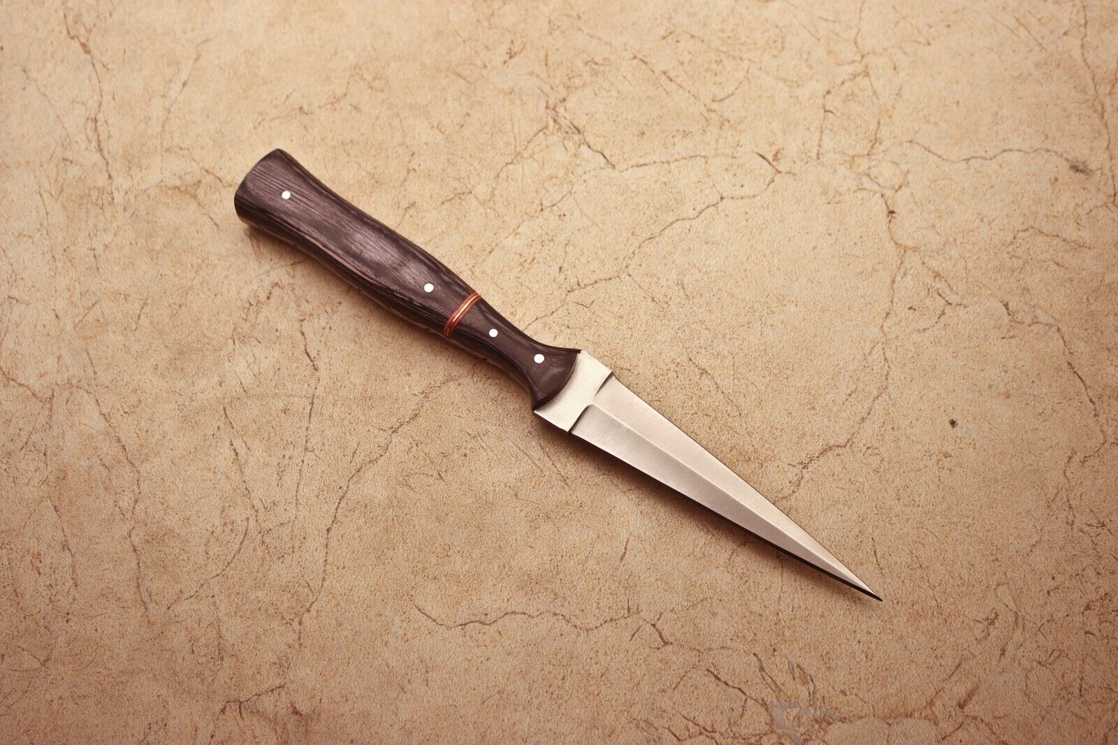 Custom Handmade Stainless Steel Hunting Double Edge Dagger Boot Knife Best Gift