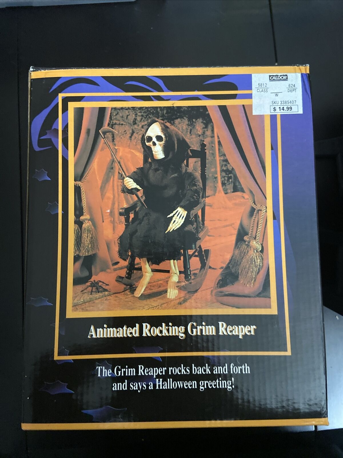 Rocking Grim Reaper Animated Halloween Factory Lights And Sound Gemmy