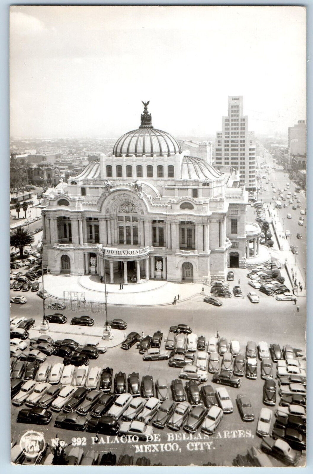 Mexico City Mexico Postcard Palace of Fine Arts 1921 Posted Antique RPPC Photo