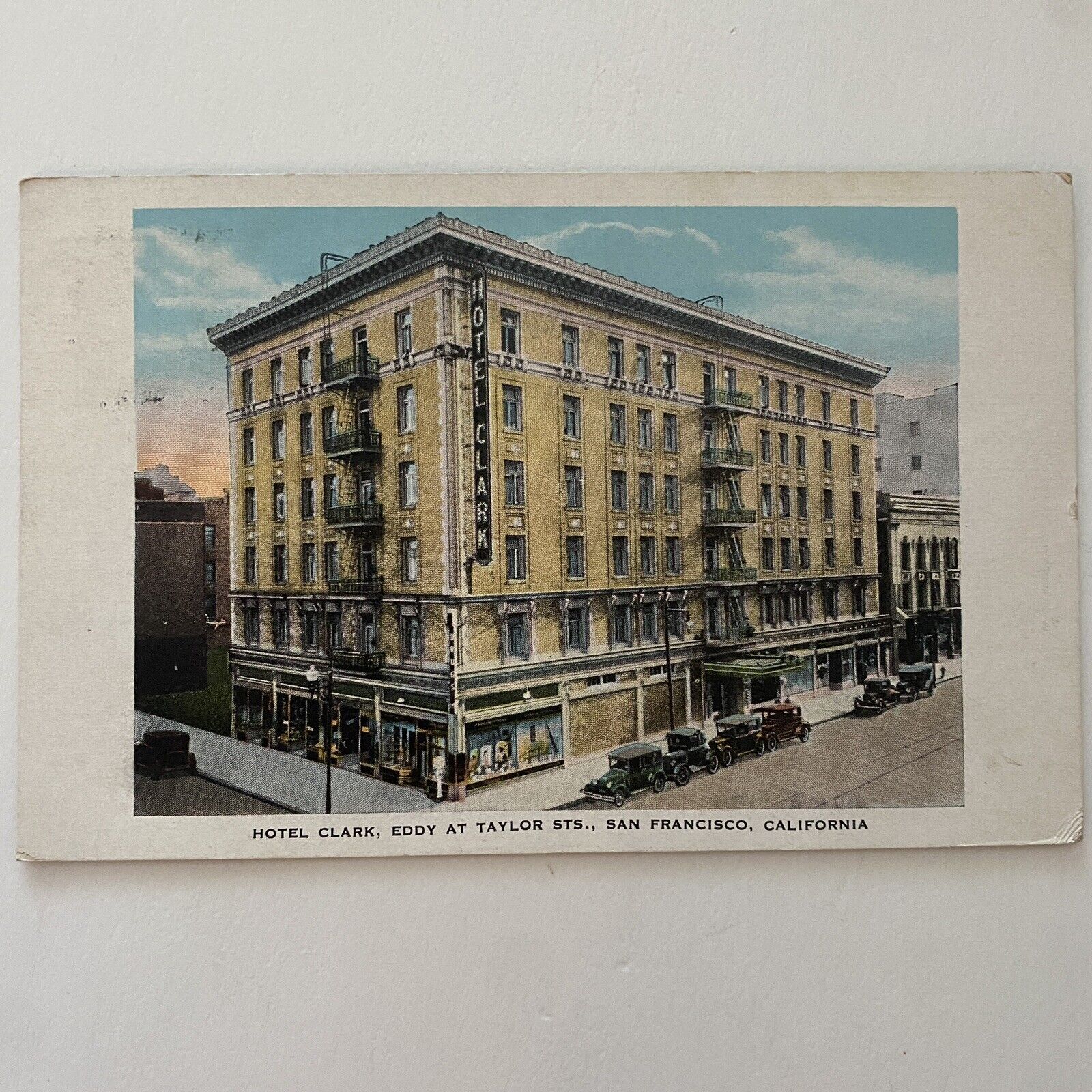 Postcard San Francisco CA Hotel Clark Eddy Taylor Streets