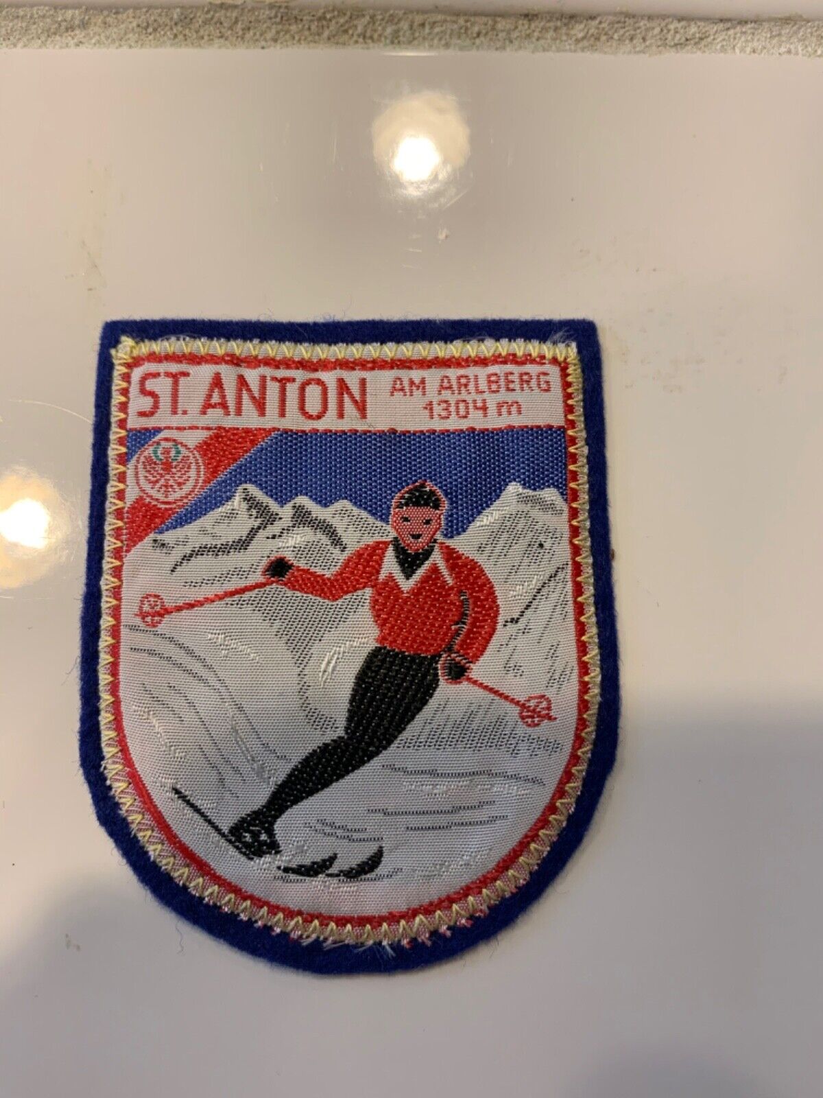 ST ANTON am Arlberg Skiing Patch Badge AUSTRIA Souvenir
