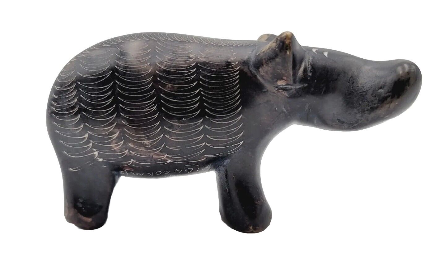 Vintage Fine African Stone Hippo Sculpture The Great Rif Valley Kiboko