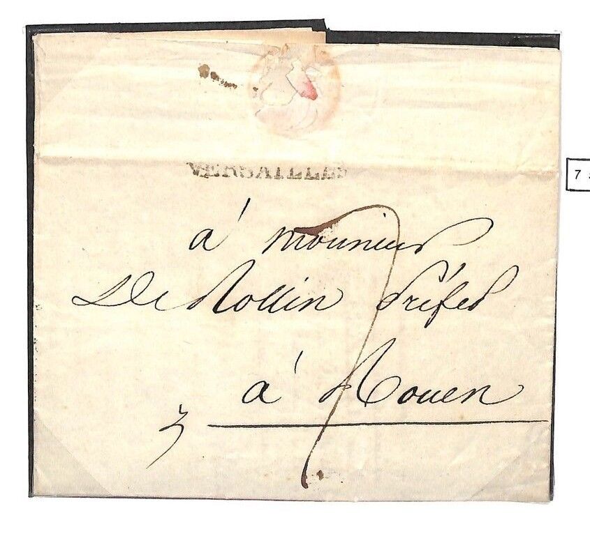 FRANCE Letter VERSAILLES 1806 *Montalivet* (Napoleon Bonaparte) Cover Rouen AF23