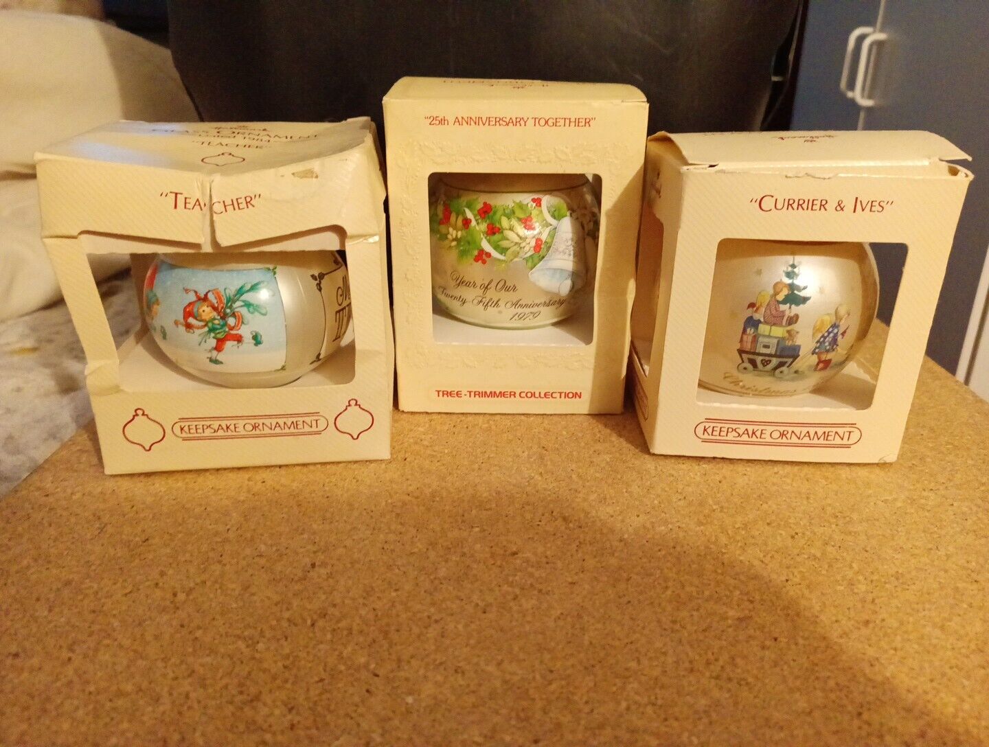 Set Of 3 Hallmark Christmas Bulbs From 1979,1980and 1984