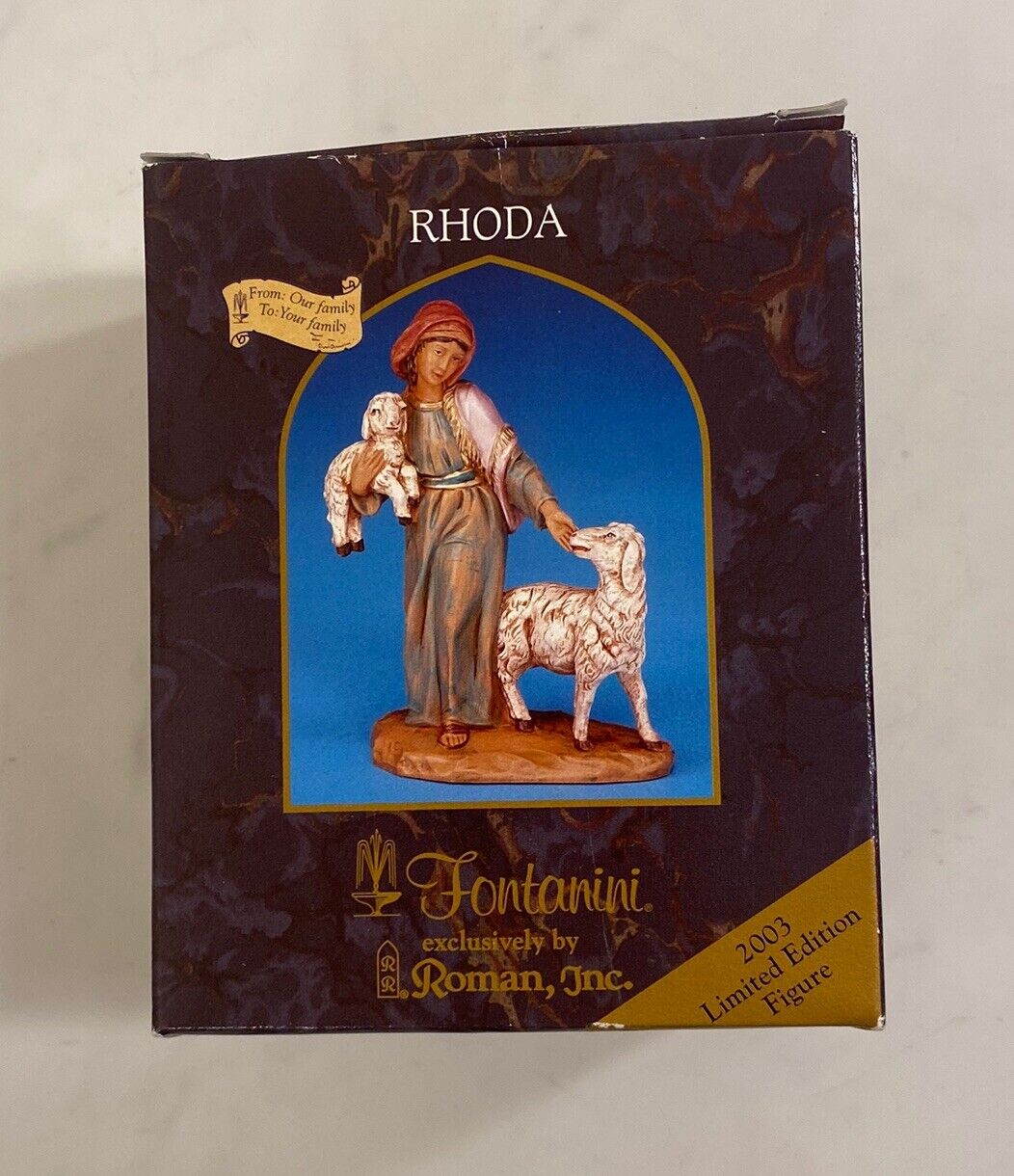 Fontanini Depose Italy RHODA w/2 SHEEP - 2003 Limited Edition 5