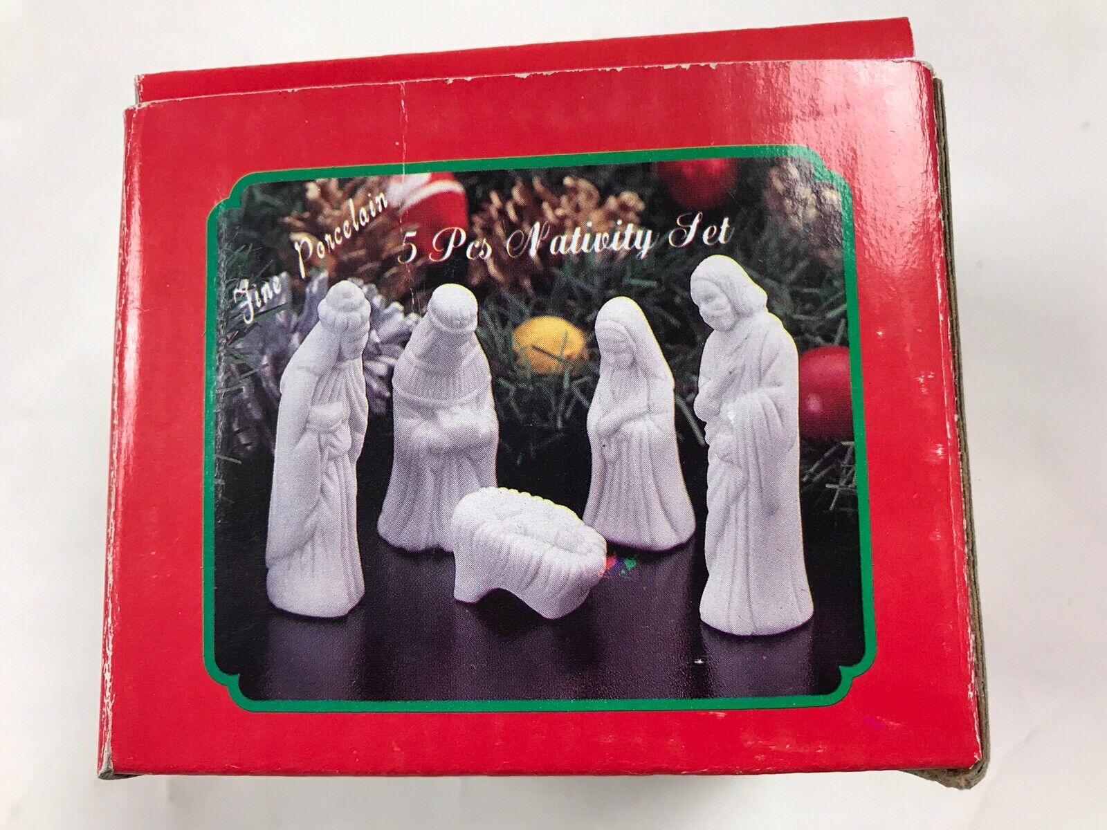 5 Pcs Nativity Set Porcelain Christmas 