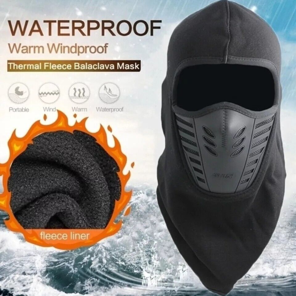 Thermo-Balaclava Fleece AIR FLOW, ninja balaclava with filter mask Gray