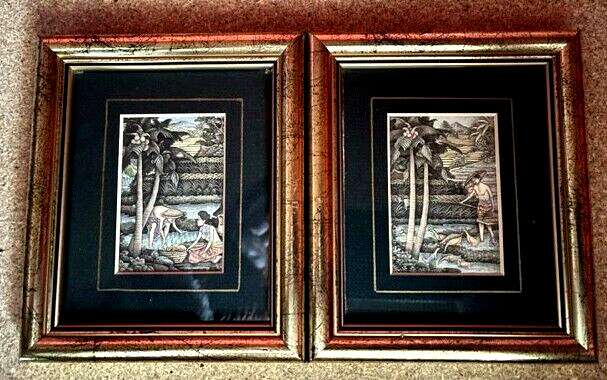 Two Small Lithograph Asian Pictures CHONG HWA FURNITUE CO, SINGAPORE 6