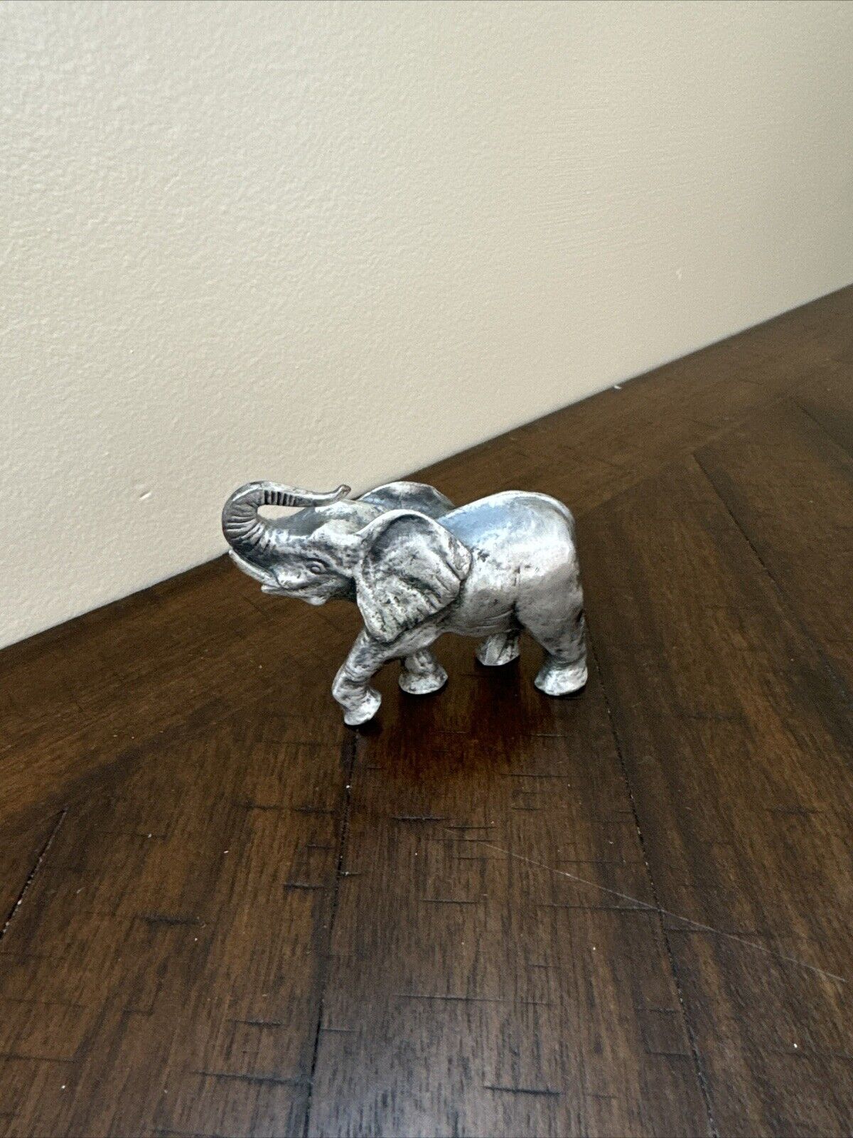 1992 VINTAGE PG PEWTER ELEPHANT PAPERWEIGHT HANDCRAFTED HEAVYY