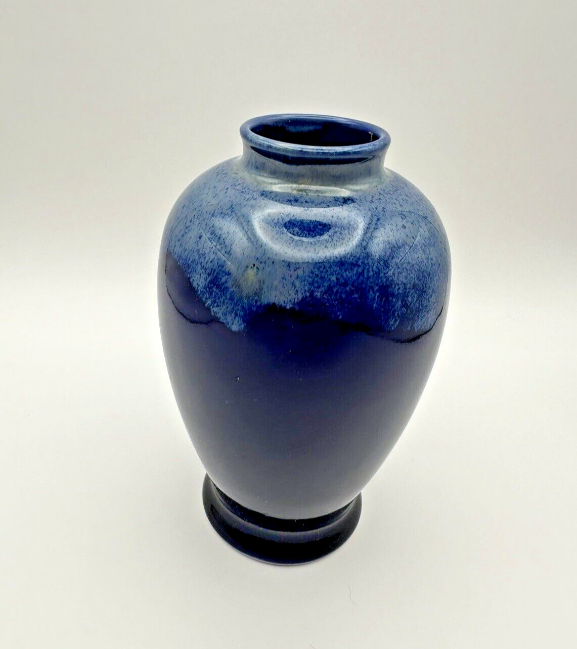 Hand Crafted Blue Pottery Vase Made In Japan 5” Tall Vintage Small