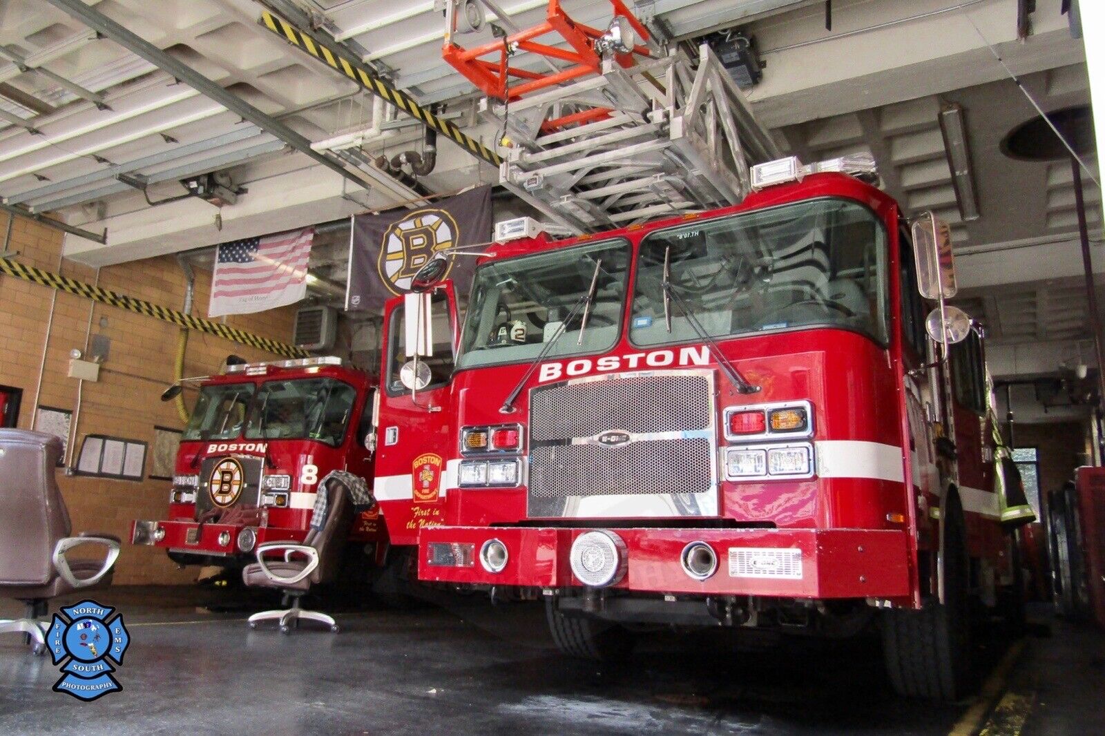Boston Fire Dept North End Firehouse Engine 8 8x12” Photo Print Firefighter Art