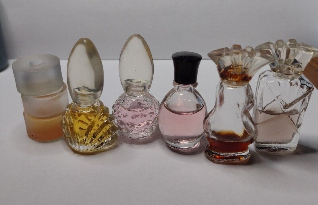 Vintage Miniature Mini Perfume Bottles Lot of 6 Various Brands