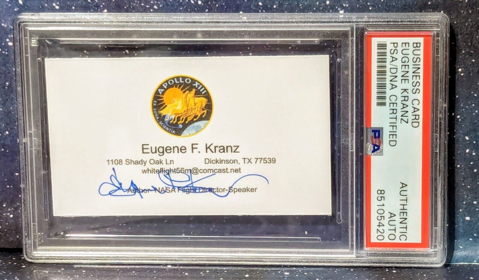 Gene Kranz Autograph NASA Apollo 13 PSA DNA Signed Business Card 🚀