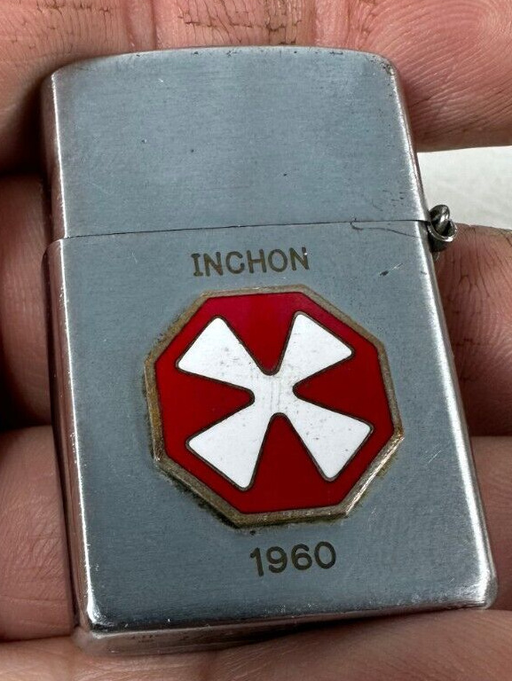 Vintage 1960 Vulcan Japan Lighter US Islander Service Club Inchon Korea
