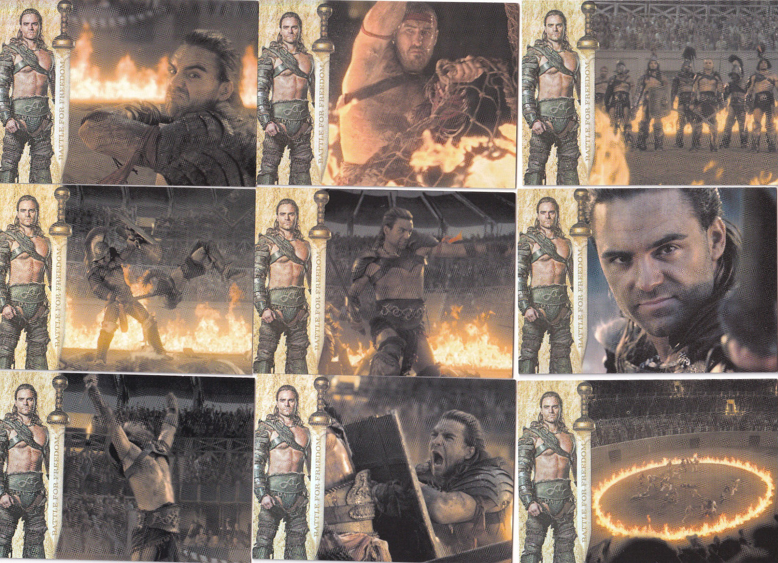 Spartacus Gods of the Arena Battle for Freedom 9-Card  Chase Set B1 - B9