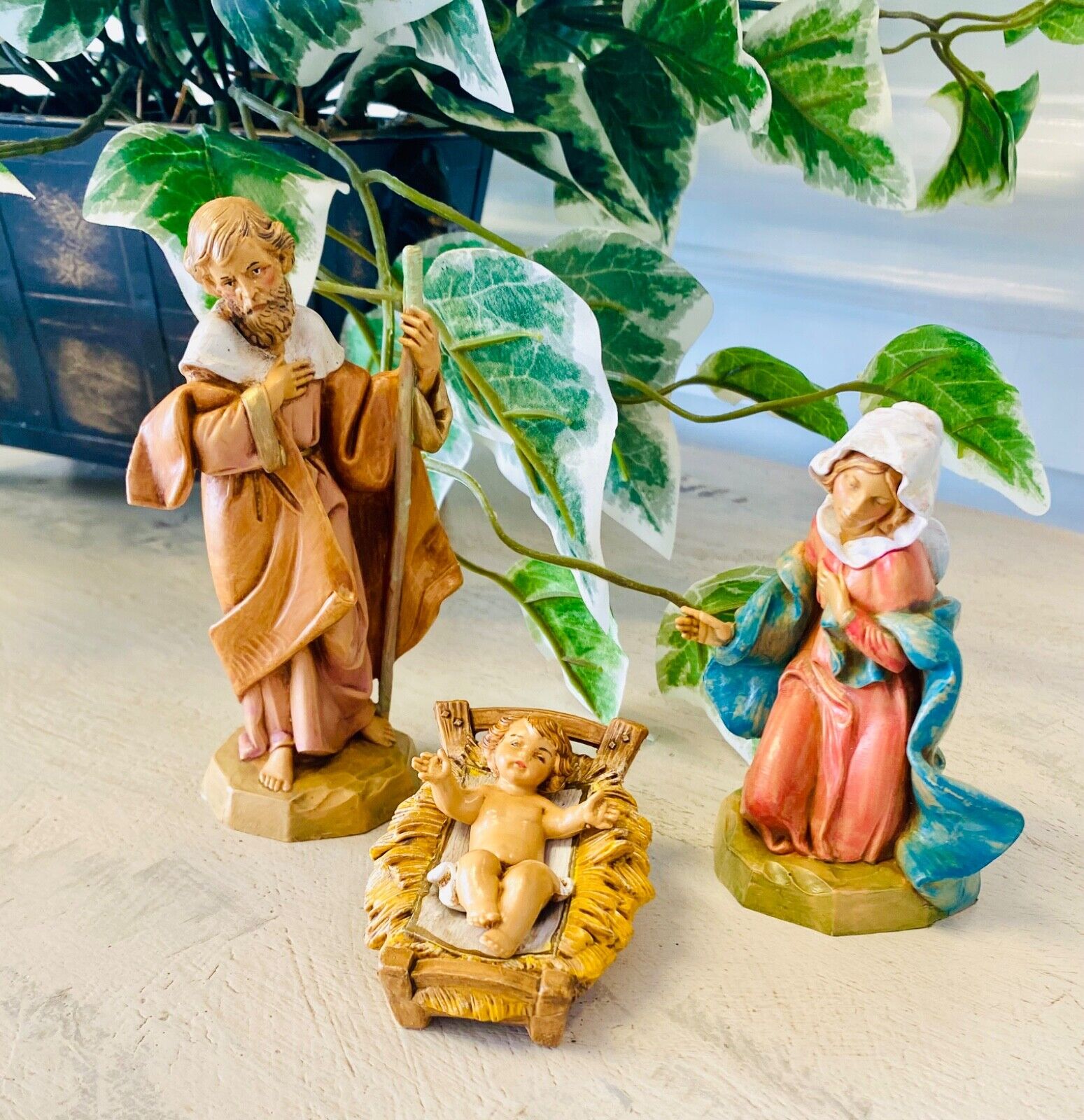 Fontanini 5” Nativity Figures The Holy Family 1991 Mary Joseph Jesus