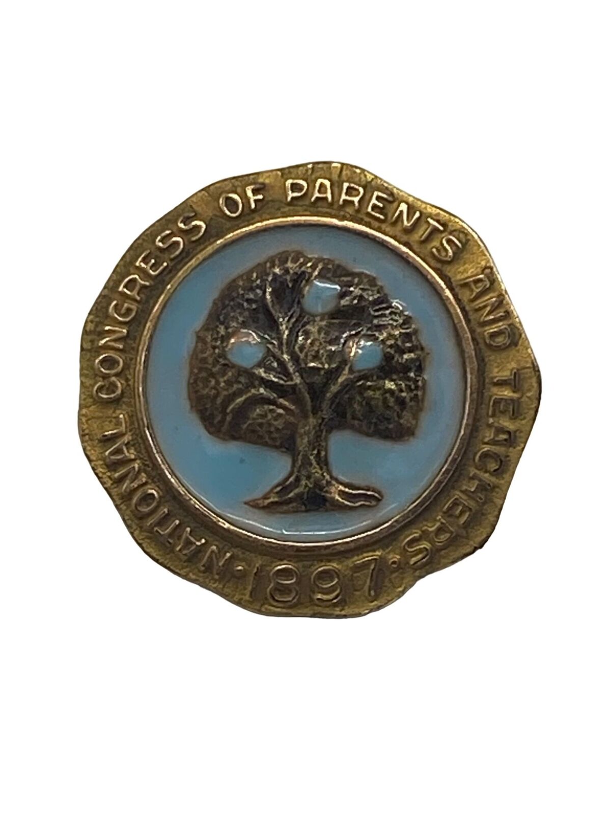 VTG 1897 National Congress of Parents and Teachers 1/20 10K Gold Filled Pin