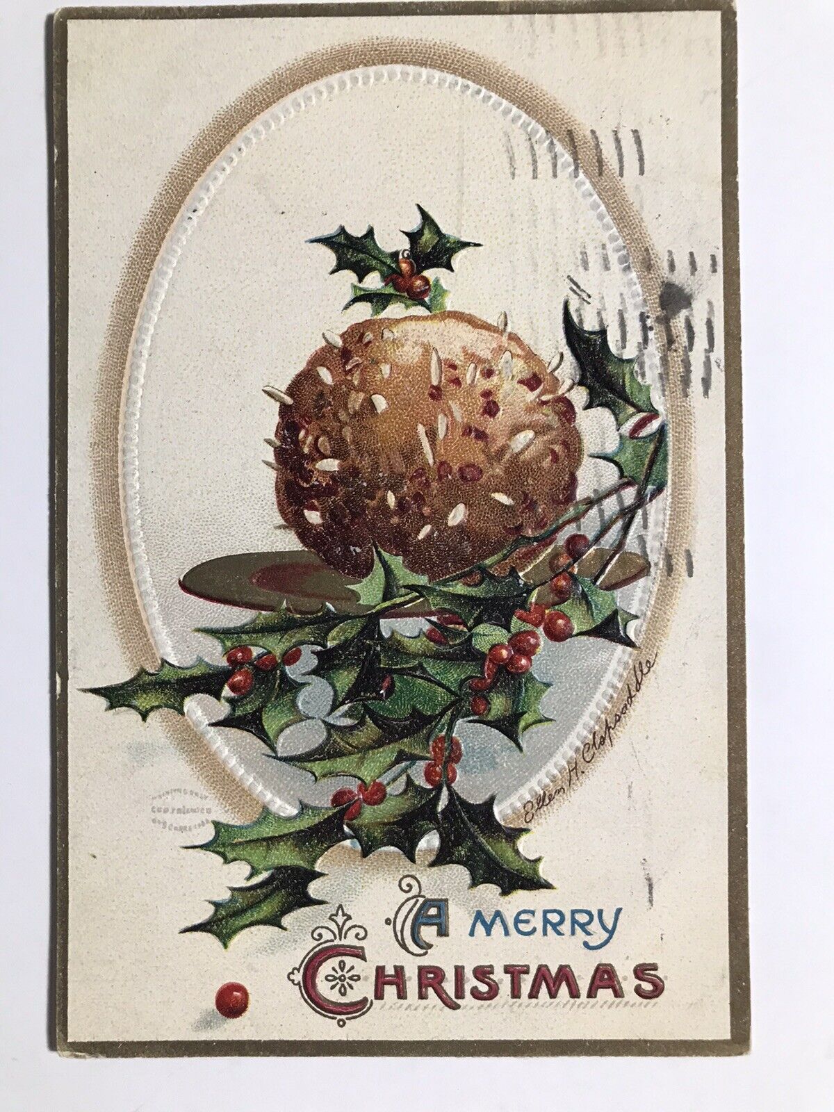 1910 A Merry Christmas Divided Back Postcard