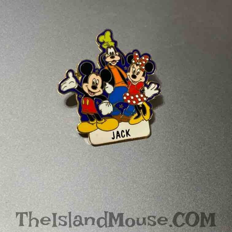 Disney WDW Mickey, Goofy Minnie Custom Name \'JACK\' Pin (U8:4087)
