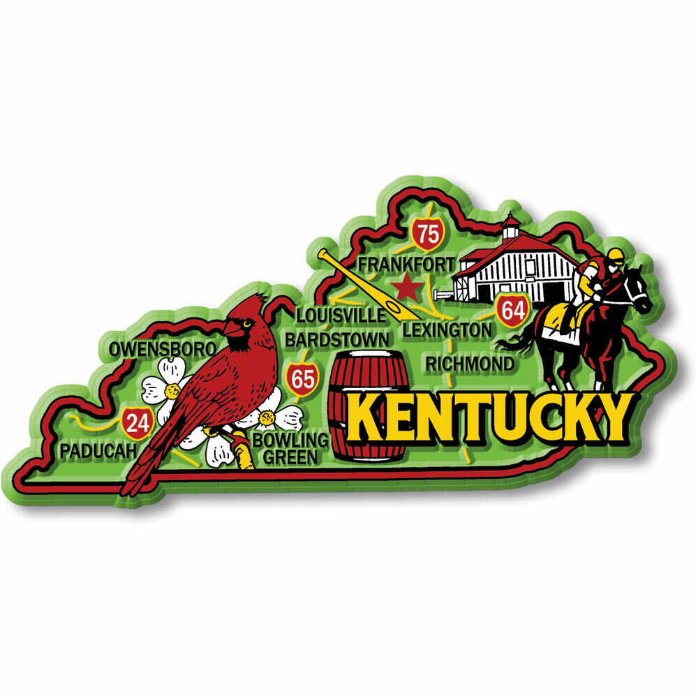 Kentucky Colorful State Magnet by Classic Magnets, 4.6\