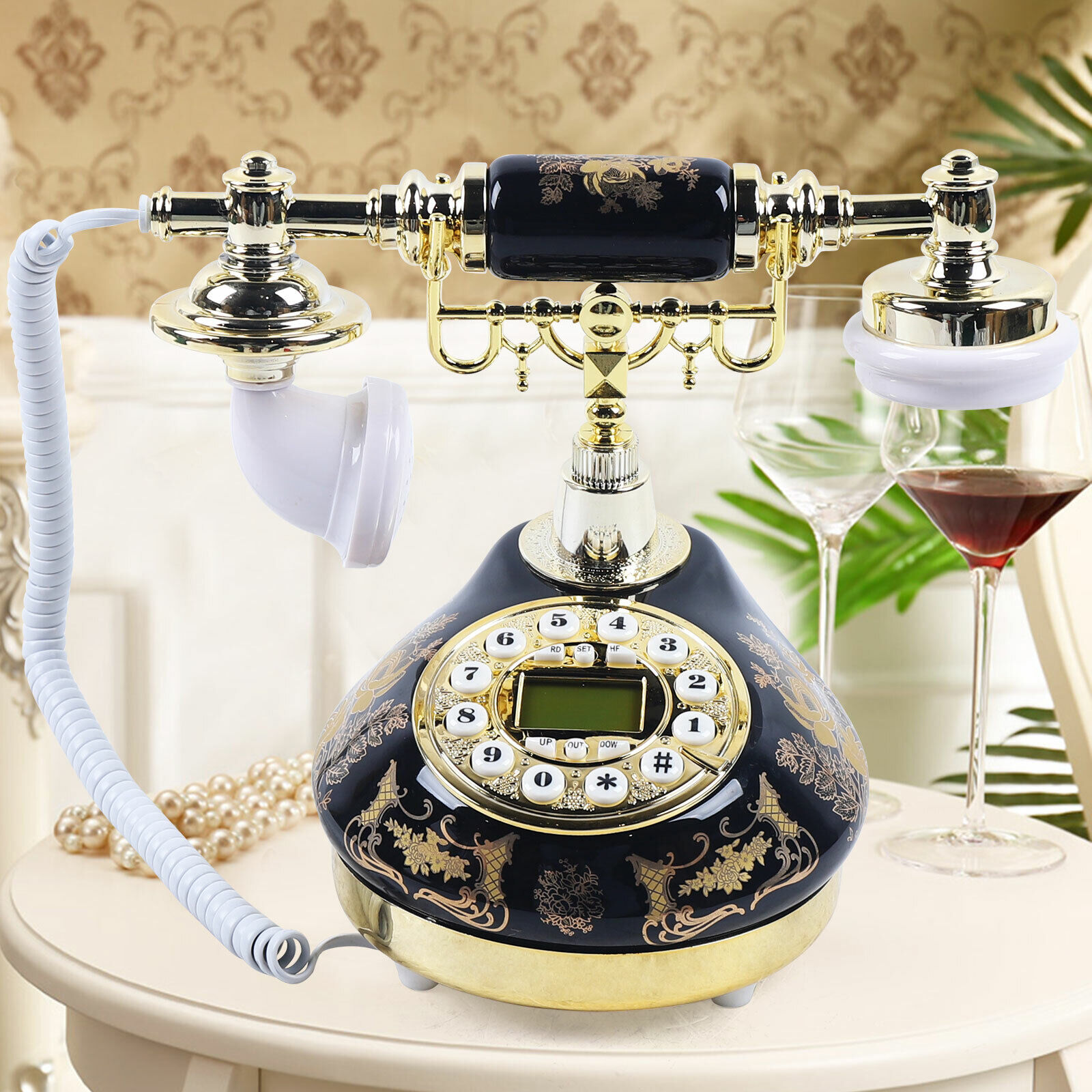 Antique Landline Telephone Vintage Phone Corded Old Fashion Home Office Decor US