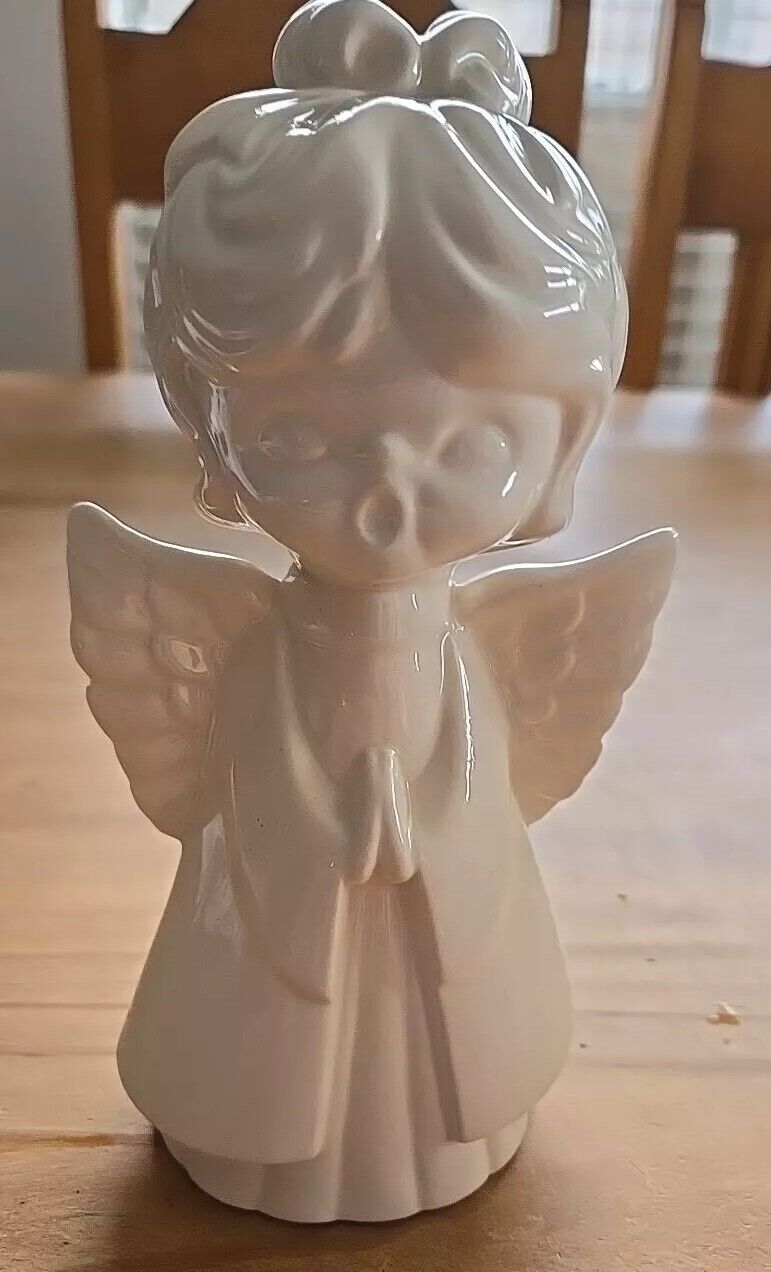 Vintage 70’s Singing Choir Angel Ceramic Figurine 7.5” X 3.5”
