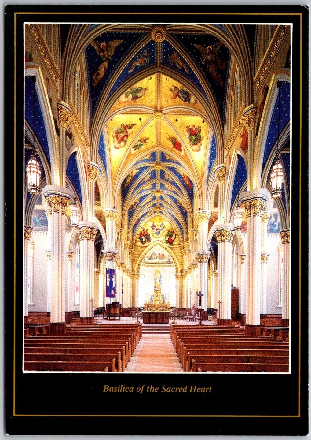 Postcard: Basilica of the Sacred Heart, Notre Dame, Indiana - Ornate Interi A111