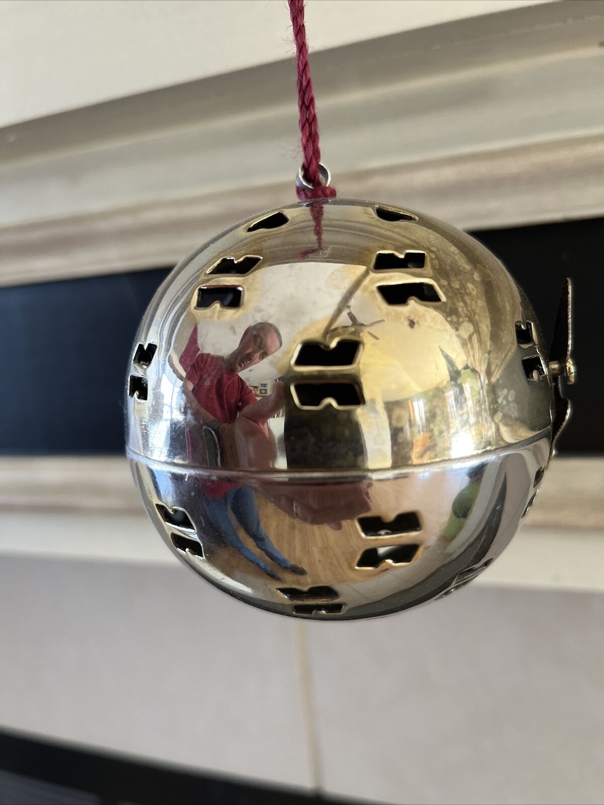 Vintage India Silverplate Adomizer Potpouri Incense Trinket Ball Ornament 3 1/4\