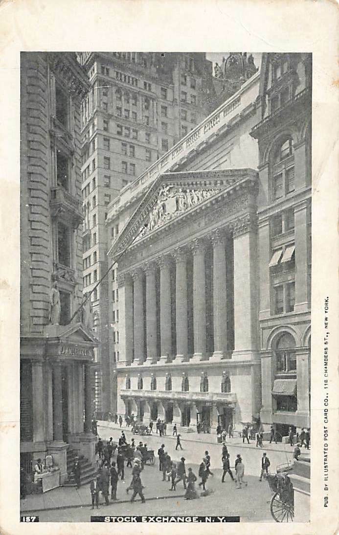 Stock Exchange People NYC UDB c1905  VTG P148