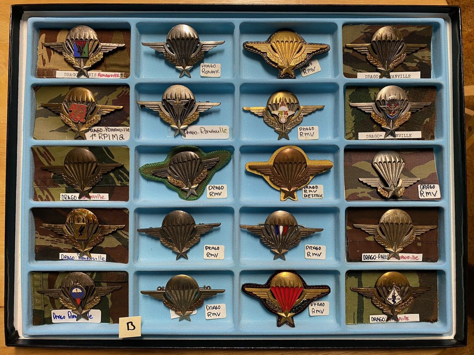 French Para Paratrooper Insignia Badges Wings Rare Drago RMV Army Set Lot