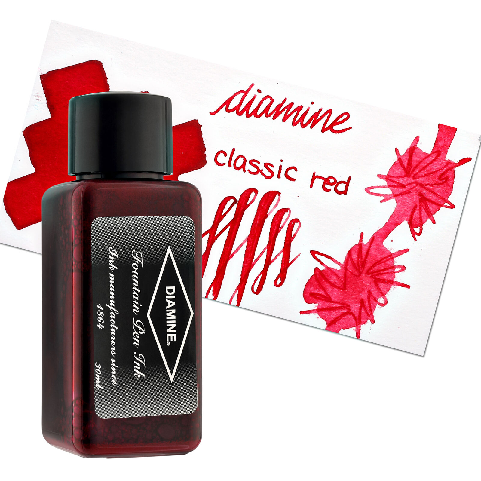 Diamine Classic Red Bottled Ink For Fountain Pens New 30 ml DM-3060