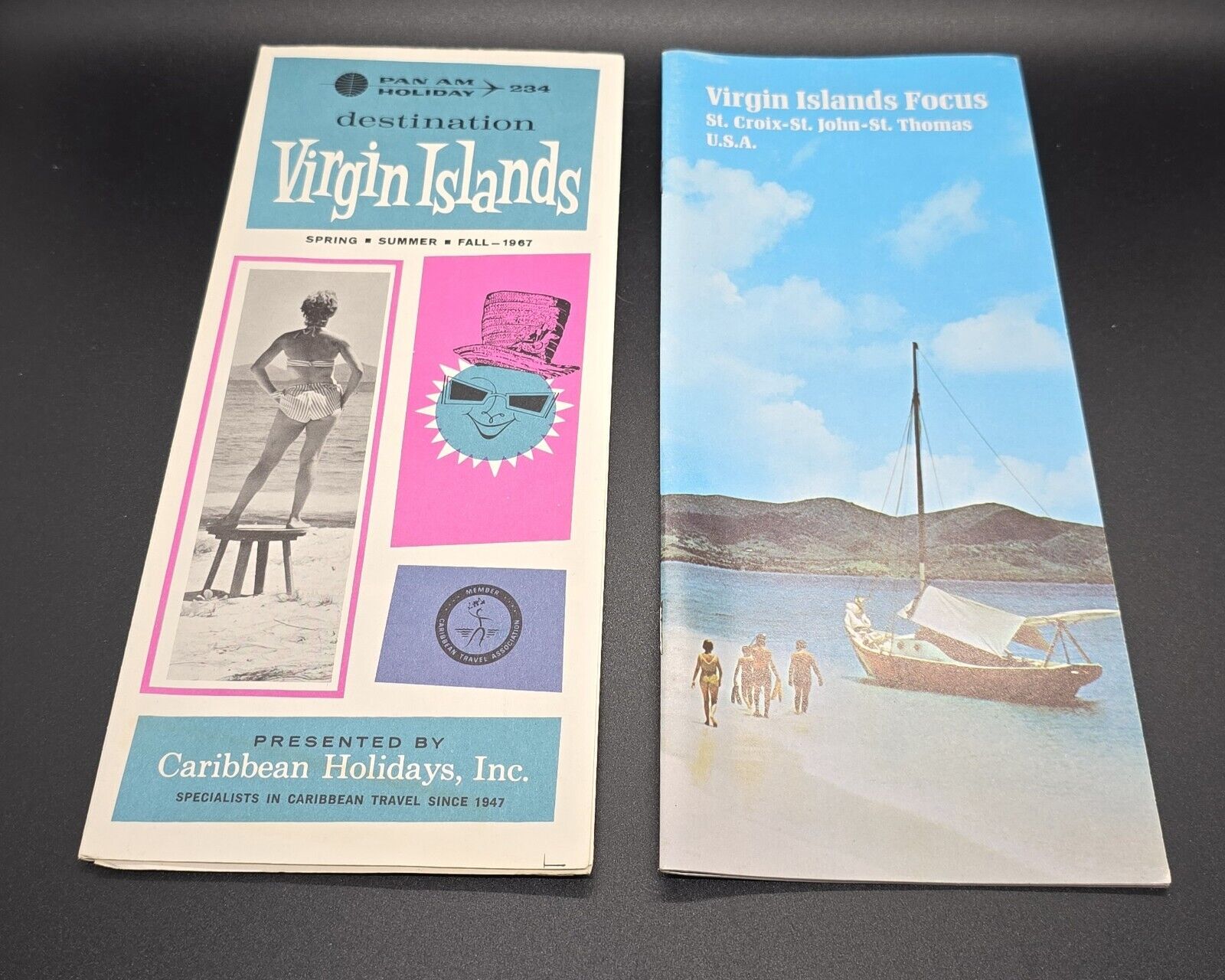 Vintage 1967  & 1970s U.S. Virgin Islands Summer Brochures Carribean 