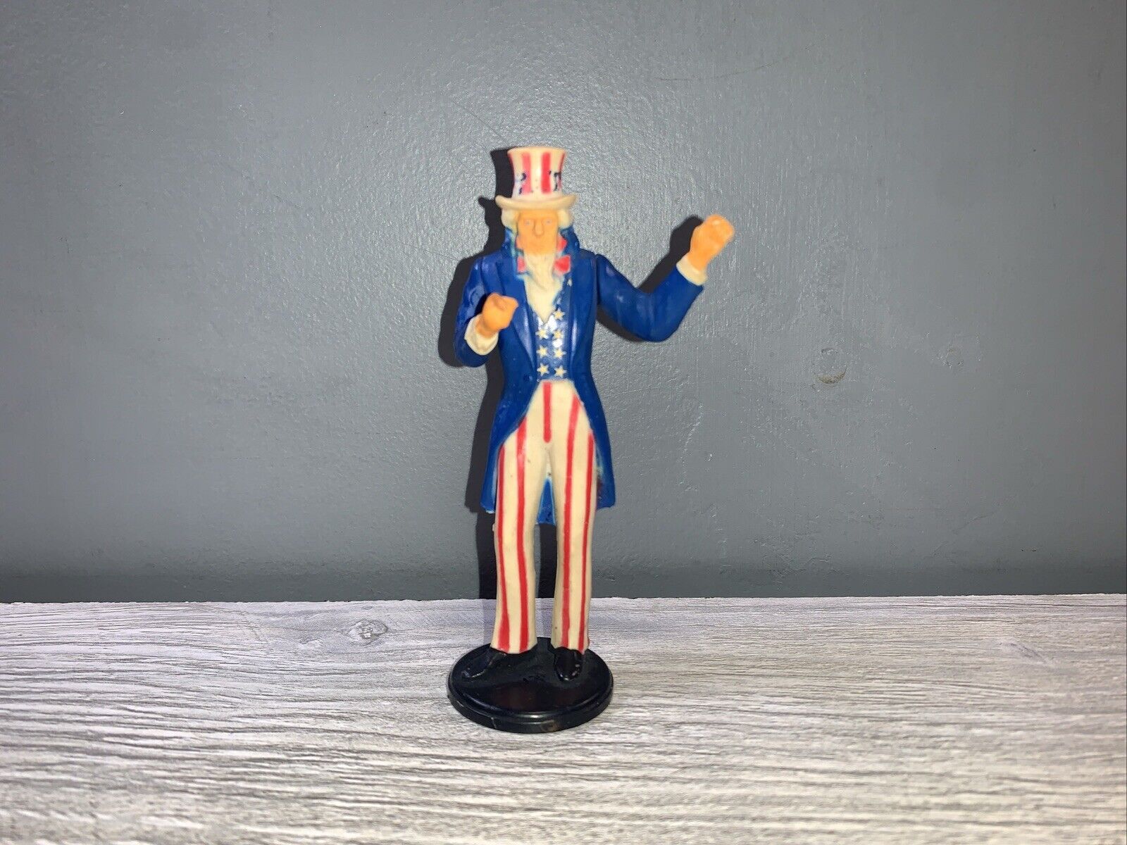 Vintage Durham Industries Uncle Sam Dashboard Figurine Figure With Flag