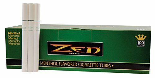Zen Menthol 100mm Cigarette Tubes 200 Count Per Box (1-Box)